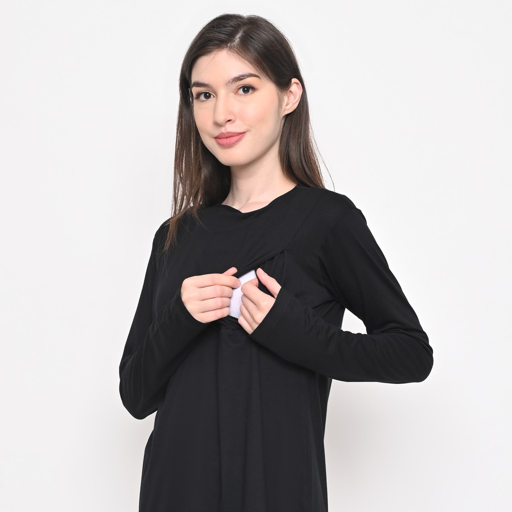 

MONOMOM Inner Menyusui Long Sleeve Katun Bamboo - Daleman Menyusui Baju Busui