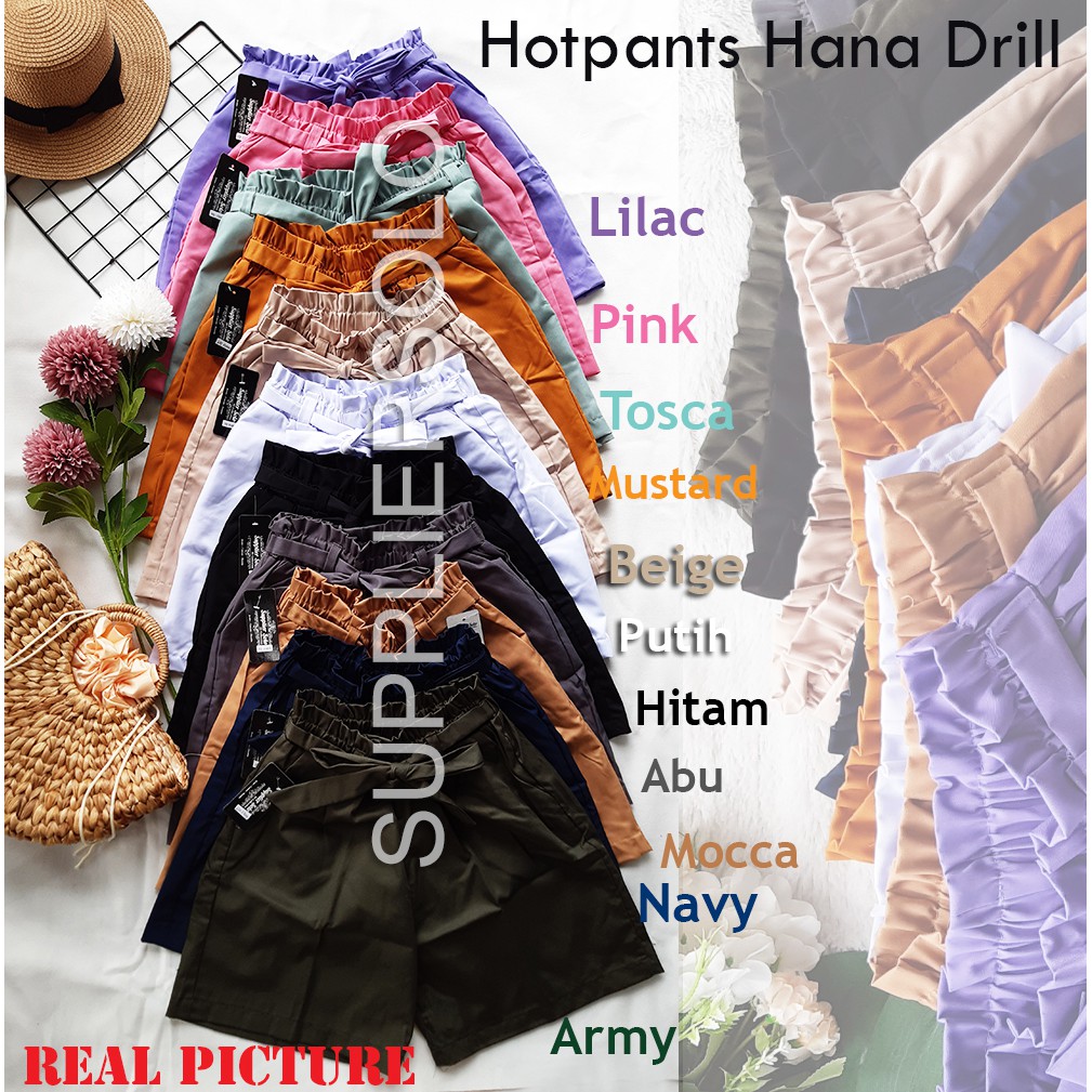 HOTPANTS HANA PREMIUM DRILL STANDART dan JUMBO