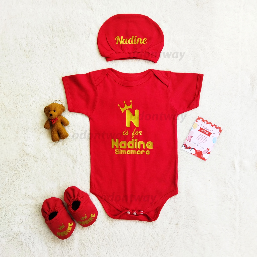 Hampers Baby Hadiah Kado Lahiran Bayi Baby Gift Set Custom Nama Bisa Bayi Perempuan Laki Laki Murah-Merah