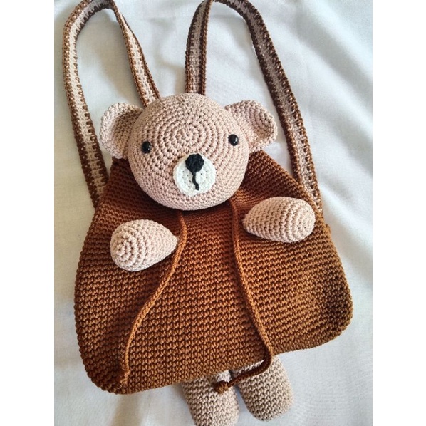 tas gendong anak rajut/tas anak/amigurumi untuk anak 1-7 tahun