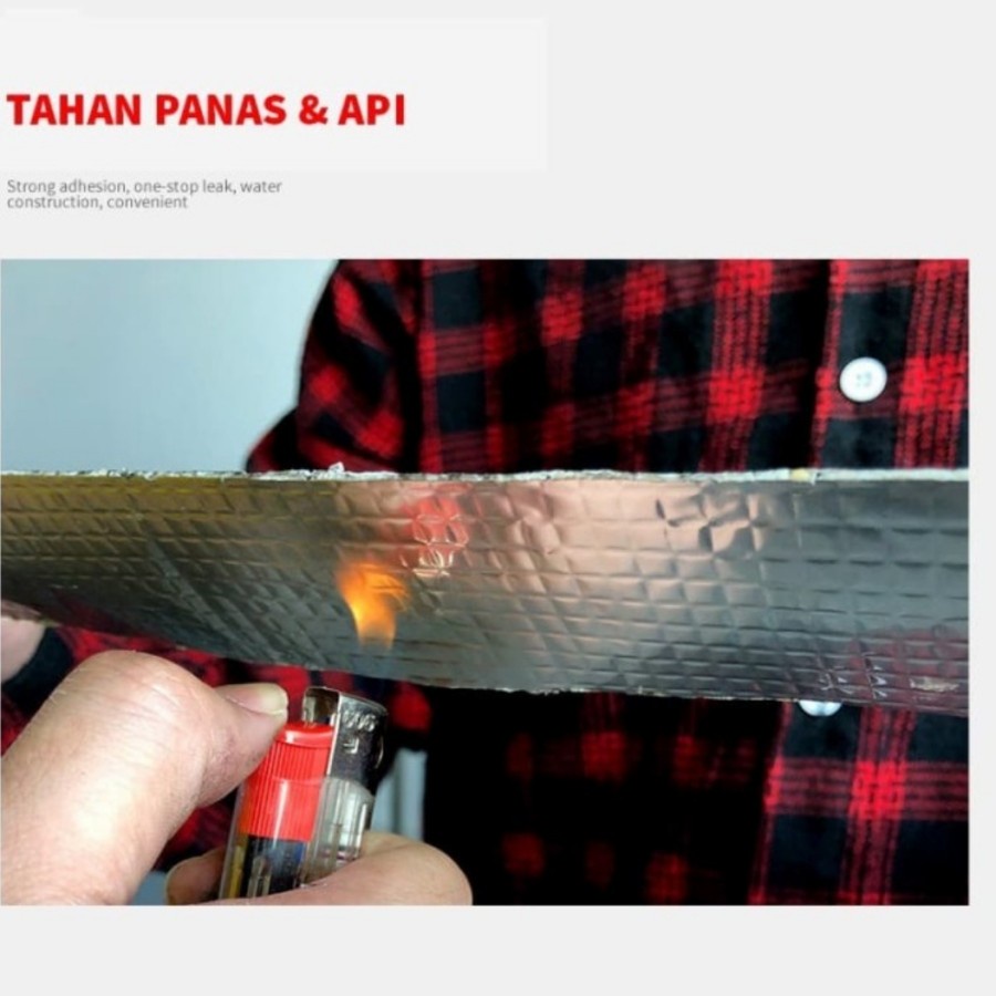 Lakban Aluminium Foil Waterproof Tape Butyl Lem Talang Pipa Anti Air A