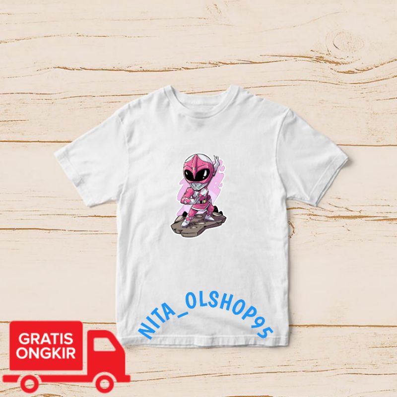 baju anak karakter , baju anak power rangers, terbaru