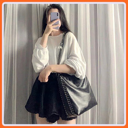 TERBARUU TAS WOMEN BAG GUESS3 OPEN ROAD SOLDERBAG TALI RANTAI Import/Tote/Selempang Motif Rivet F1X5