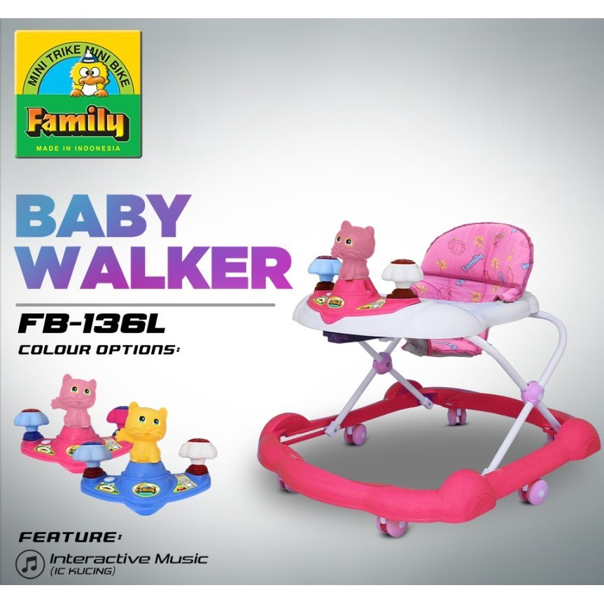 FAMILY BABY WALKER 136/ BABY WALKER PINK