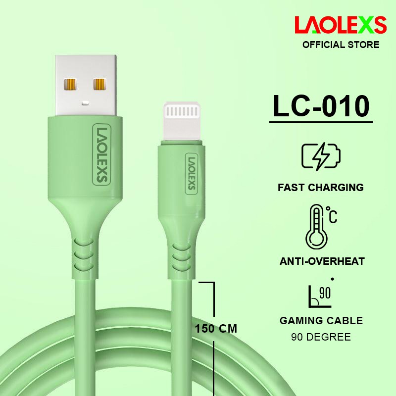 Kabel Data / Kabel Charging LC-010 Fast Charging 2.4A ORIGINAL (Garansi Resmi 12 Bulan)