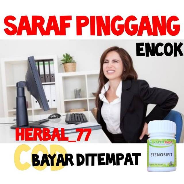 stenosifit naturindo Obat Herbal Syaraf Pinggang Encok saraf kejepit sakit saraf saraf lumpuh cod