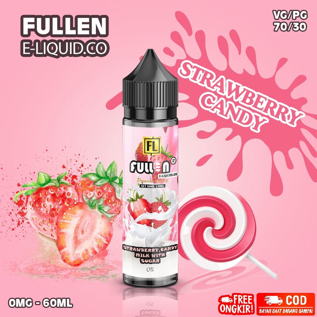 promo liquids 60ml rasa strawbbery candy.