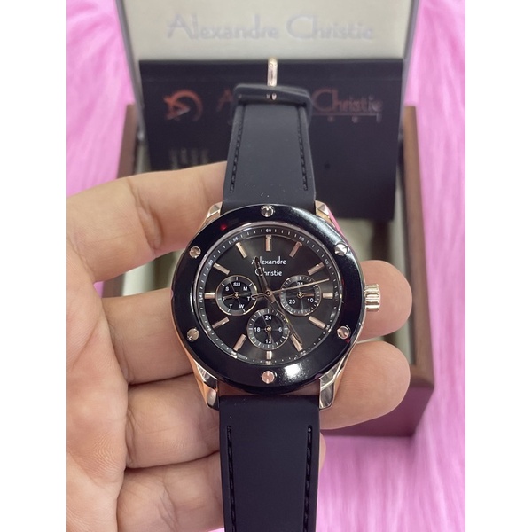 alexandre christie 2989bf wanita black rosegold