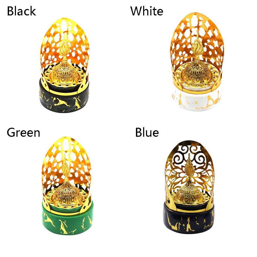 Populer Tempat Pembakar Dupa Logam Portable Vintage Gaya Arab Dekorasi Rumah Tungku Aromaterapi Golden Censer Holder