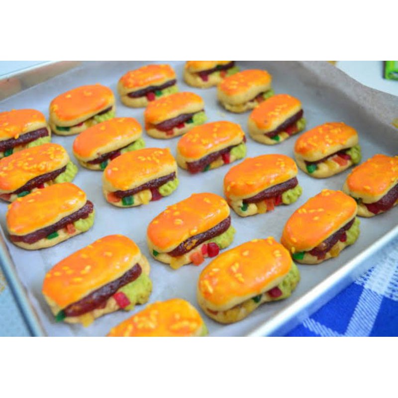 

kue lebaran bentuk burger