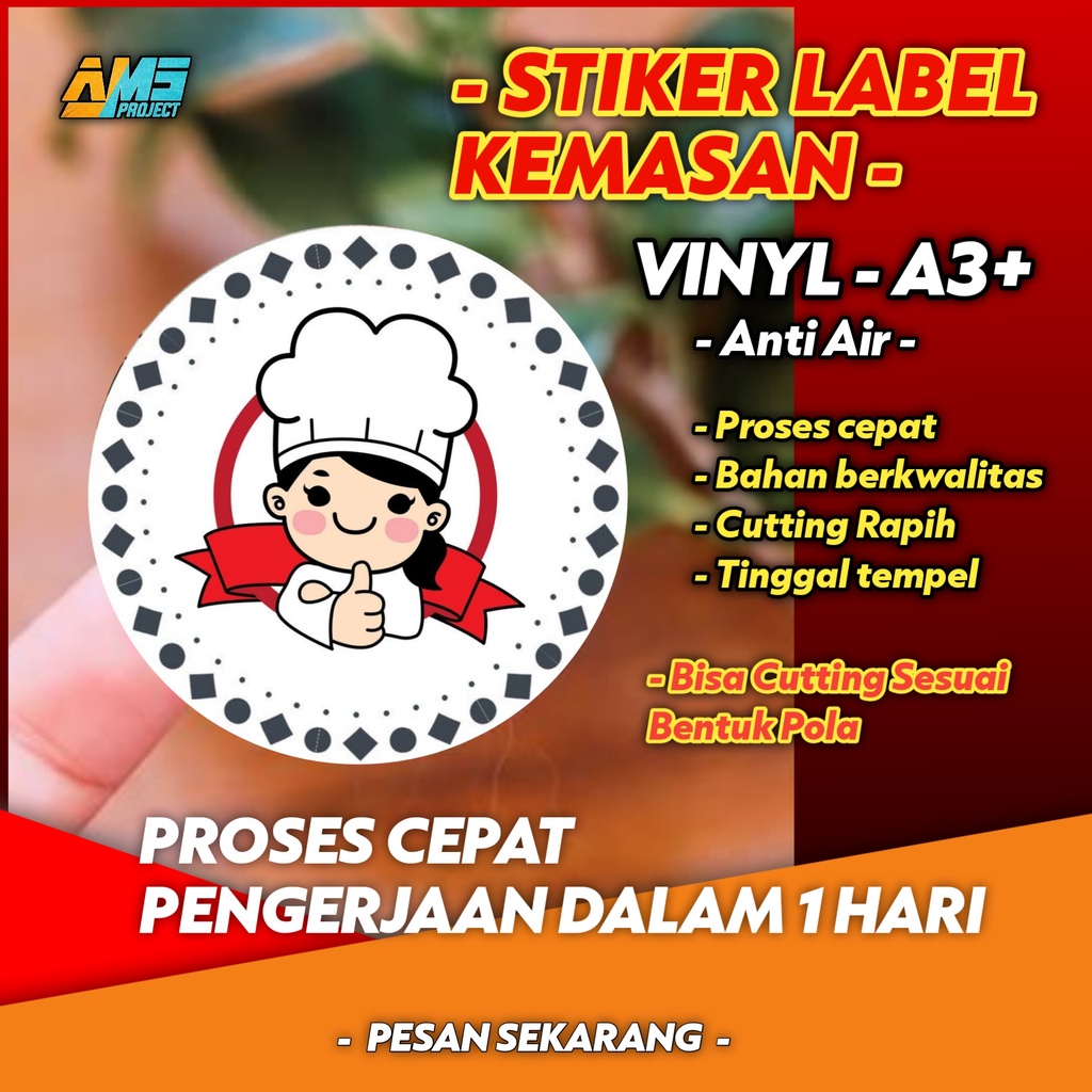 

Stiker Label Vinyl /Stiker Label Kemasan / Label Makanan /Stiker Custom Kemasan