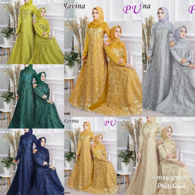 Maxy pesta maxi dress ravina pop up marry possa gliter tazkia aghina