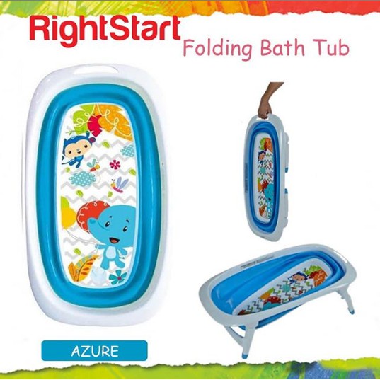 Makassar - Right Start Folding Baby Bath Tub Foldable Portable Bathtub - Alas Bak Tempat Mandi Anak Bayi Lipat Anti Slip