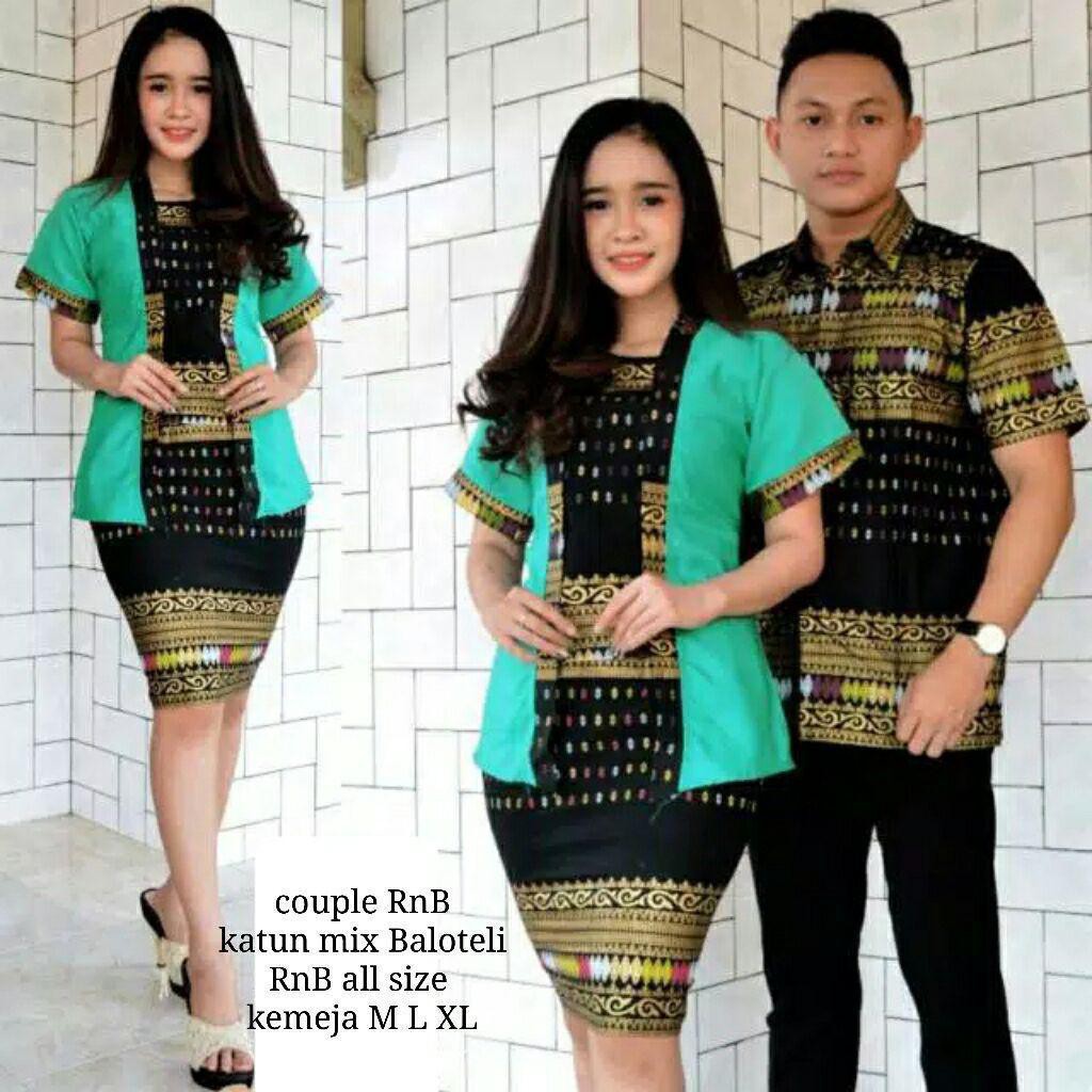 BATIK COUPLE RNB KEBAYA PENDEK ROK SPAN PENDEK ANJANI GOLD