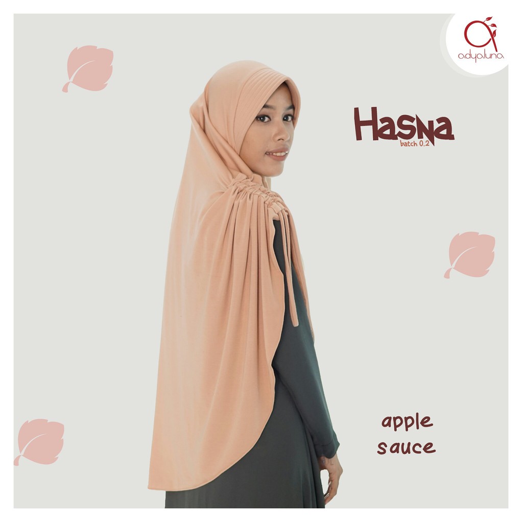 Bergo Hasna Coklat Muda - Bergo kaos antem