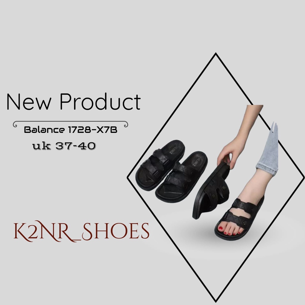 SANDAL SLOP WANITA KEKINIAN JELLY IMPORT BALANCE 1728-X7B
