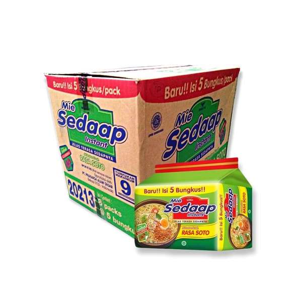 

SEDAAP MIE KUAH RASA SOTO ISI 5 BKS X 75 GR KARTON