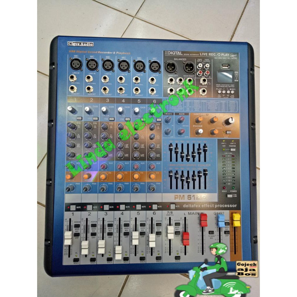 Murah Power mixer CLEVE AUDIO PM 612G 6channel 1000WATT Terbaik