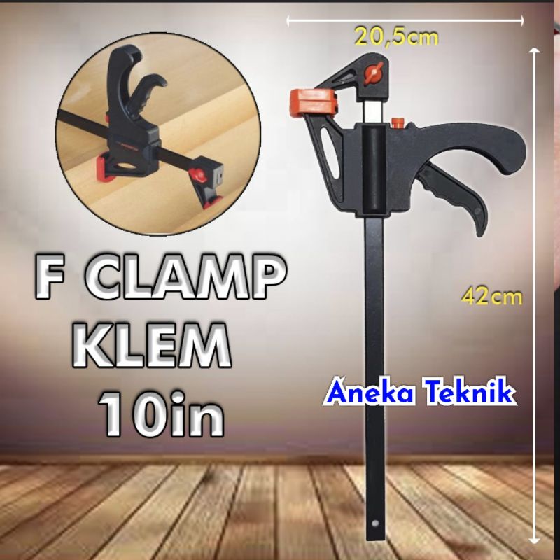 Catok F Clamp - Klem Kayu / Ratchet Bar Release Clamp 10 inch / 10"