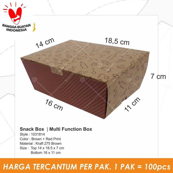 

Buruan Beli] # 1031814 - Snack Box, Dus Kue, Box Kue, Box Multifungsi - Print