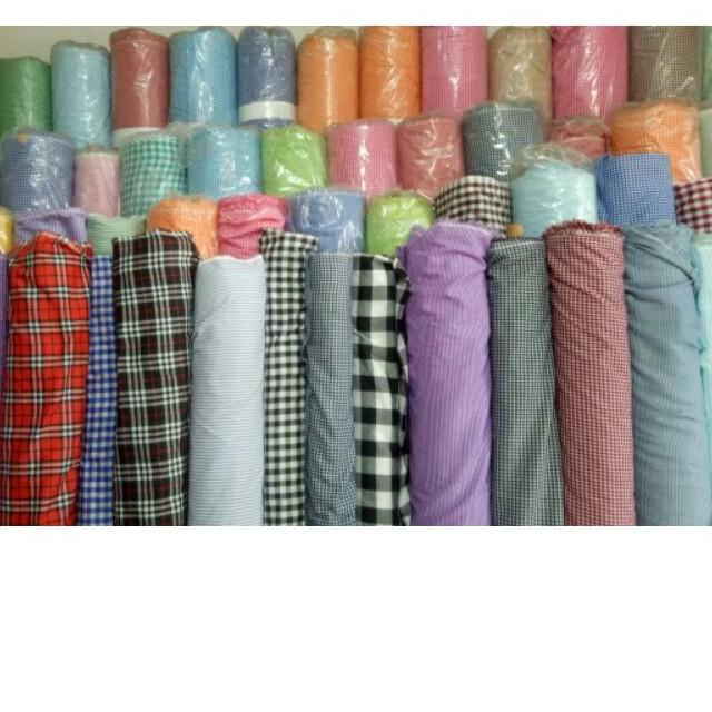◊ Kain Polyester / Kain Katun TC Best Quality kotak kotak ❉