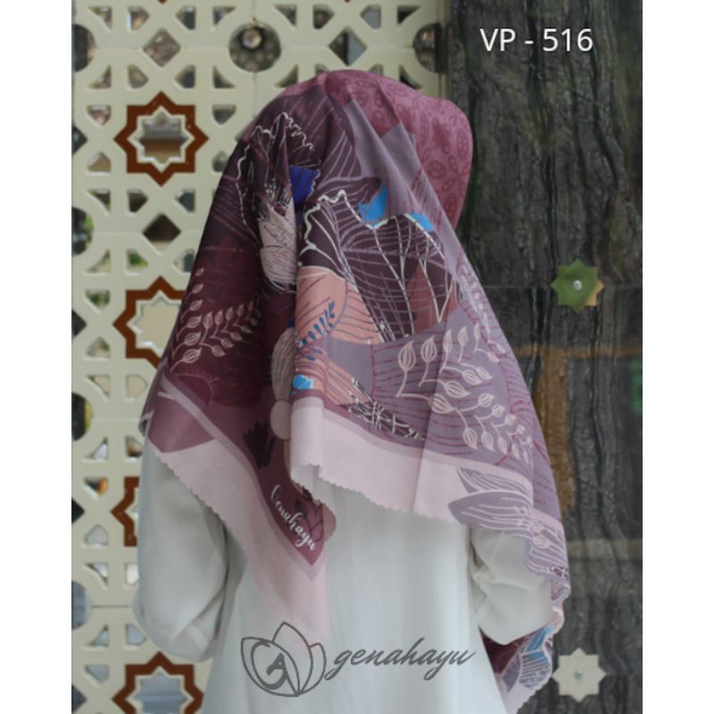 Jilbab Voal Motif Superfine / jilbab segi empat premium motif by Genahayu-VP-516