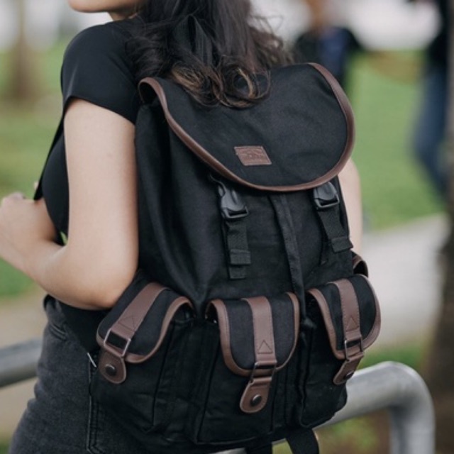 gh.bag Tas Ransel Wanita New Stylish Backpack Kanvas Ransel Jalan Jalan Tas Kuliah Wanita