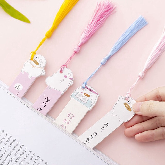 INS Student Office Stationery Bookmark Cute Cartoon Image Tassel Bookmark