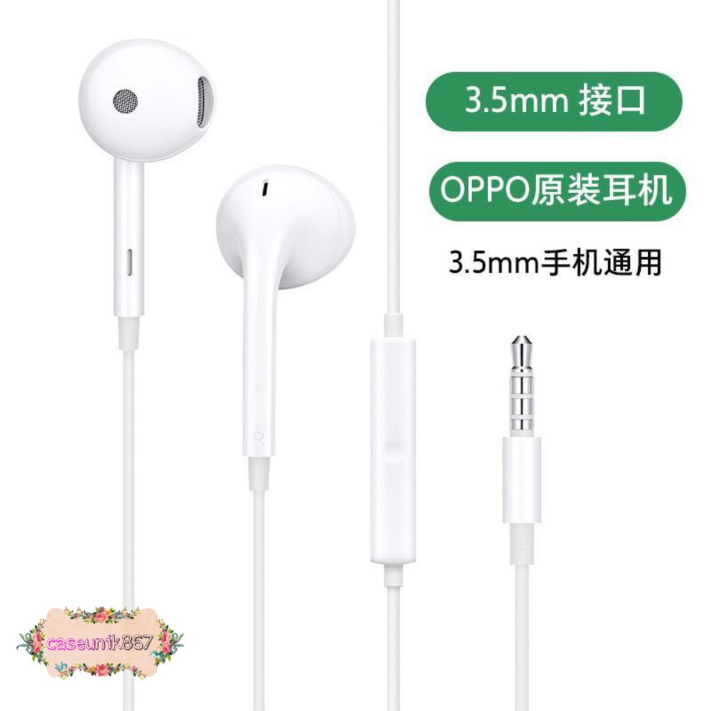 Headset Headsfree earphone OPPO R15 f9 a5s a3s f7 f5 a1k neo7 a53 a33 a92 a12 Original 100% CS1109