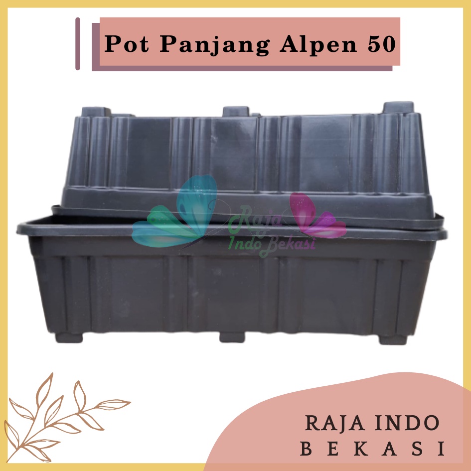 Pot Persegi Panjang Galaxy 50 Cm Hitam - Pot Tanaman 49 50 Cm Pot Bunga Lidah Mertua Aglonema Bambu Air