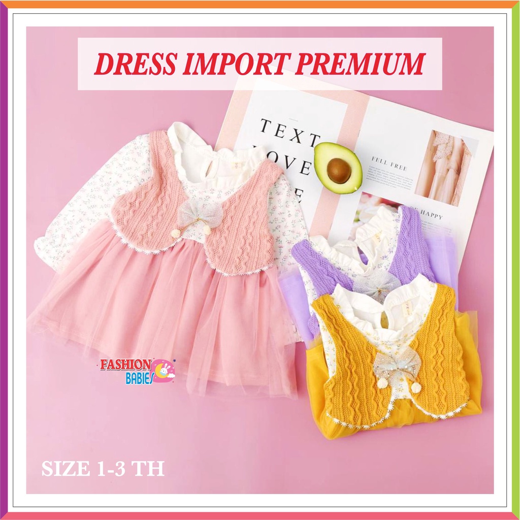 ❤ FashionBabies ❤ DRESS IMPORT KOREA BABY/ ROK BAYI PEREMPUAN / BABY GIRL DRESS AB