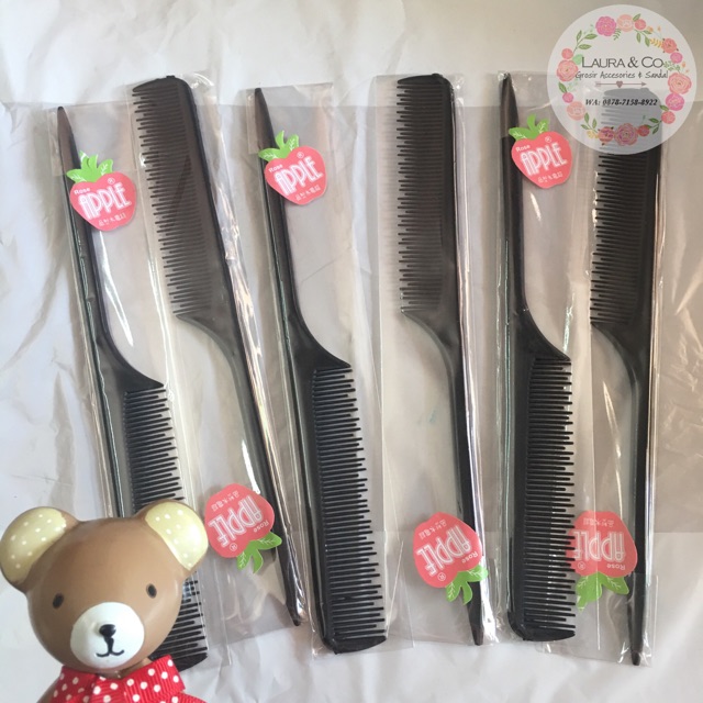 SISIR SALON POLOS HITAM 12PC GROSIR LUSINAN