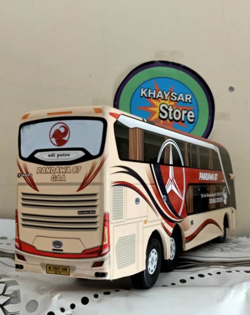 miniatur Bus bis / mainan bus bis DOUBLE DEKER PANDAWA 87