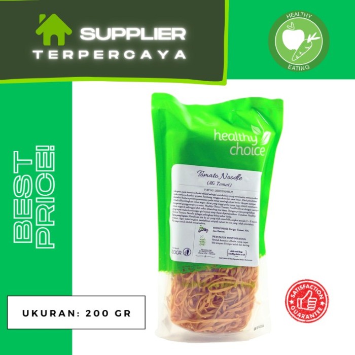 

Healthy Choice Tomato Noodle 200 gr | Mie Sehat Alami Buah Tomat Segar
