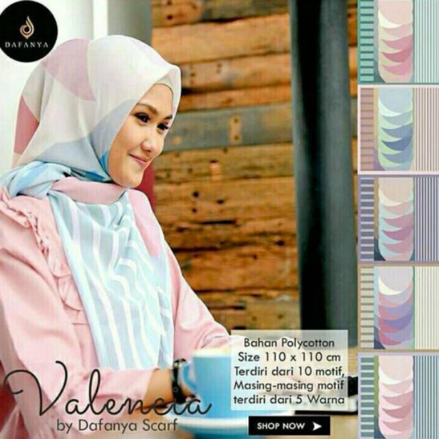 Jilbab segi 4 valencia by dafanya scarf