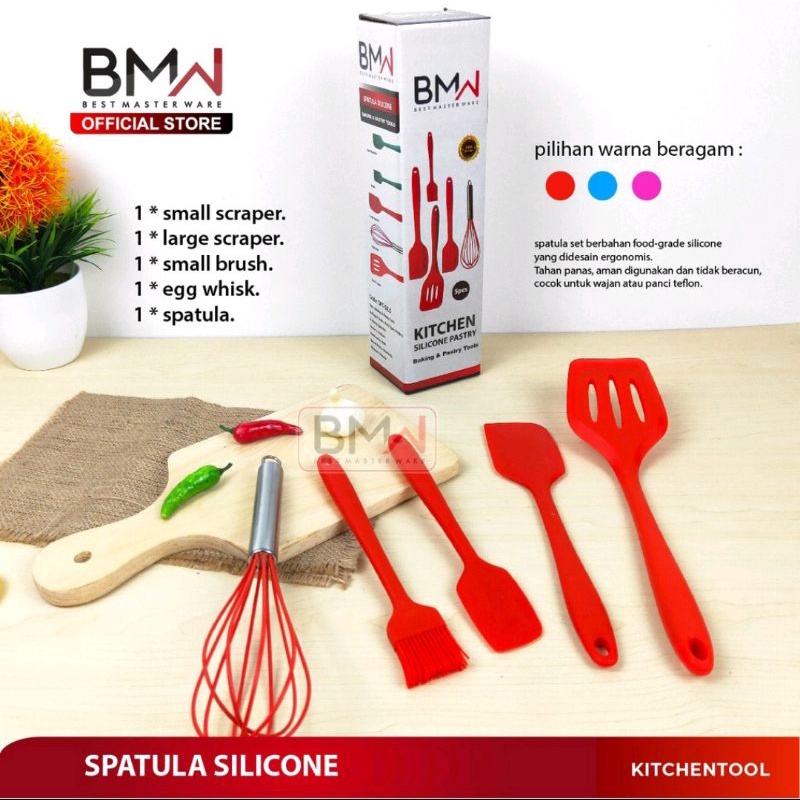 Spatula Set Silikon Dapur Warna 6 Pcs