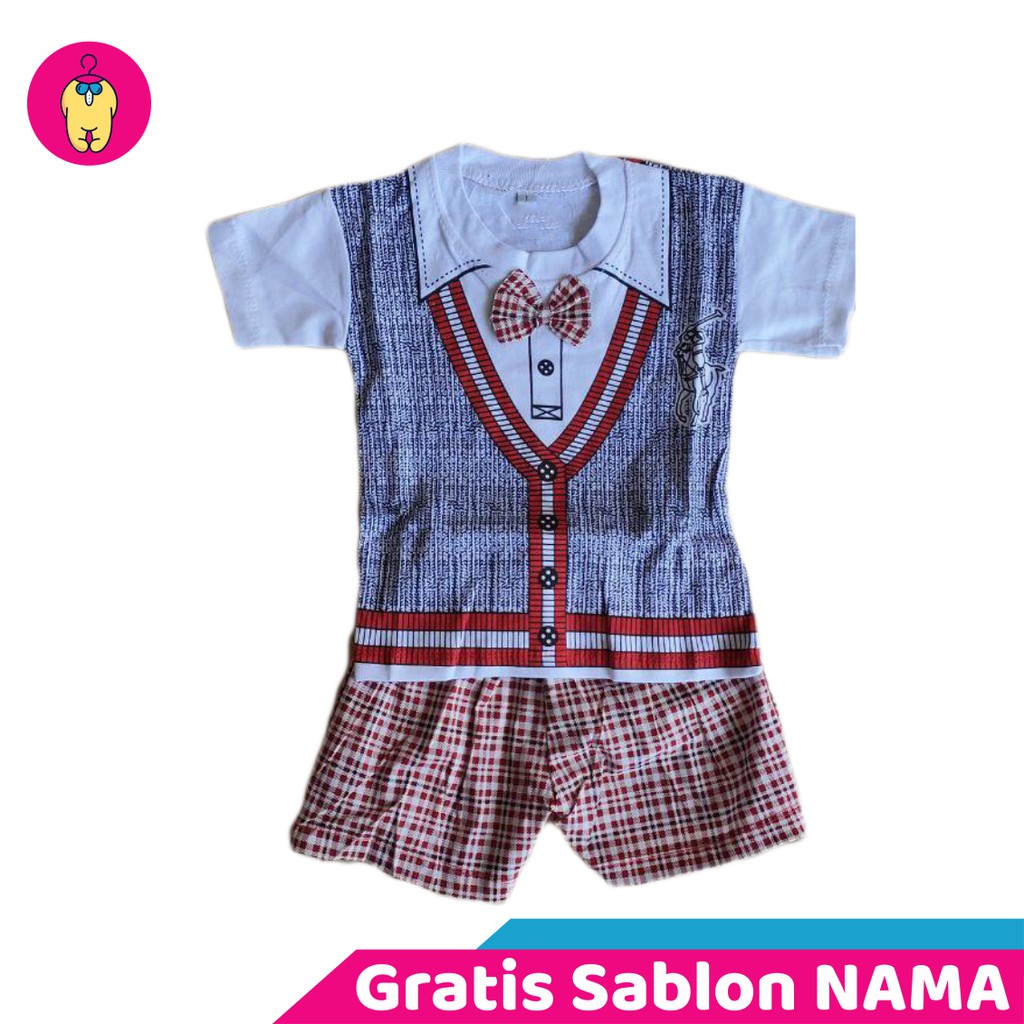 Jumper Tuxedo Bayi Motif Dasi Kupu 0-18 Bulan | Shopee