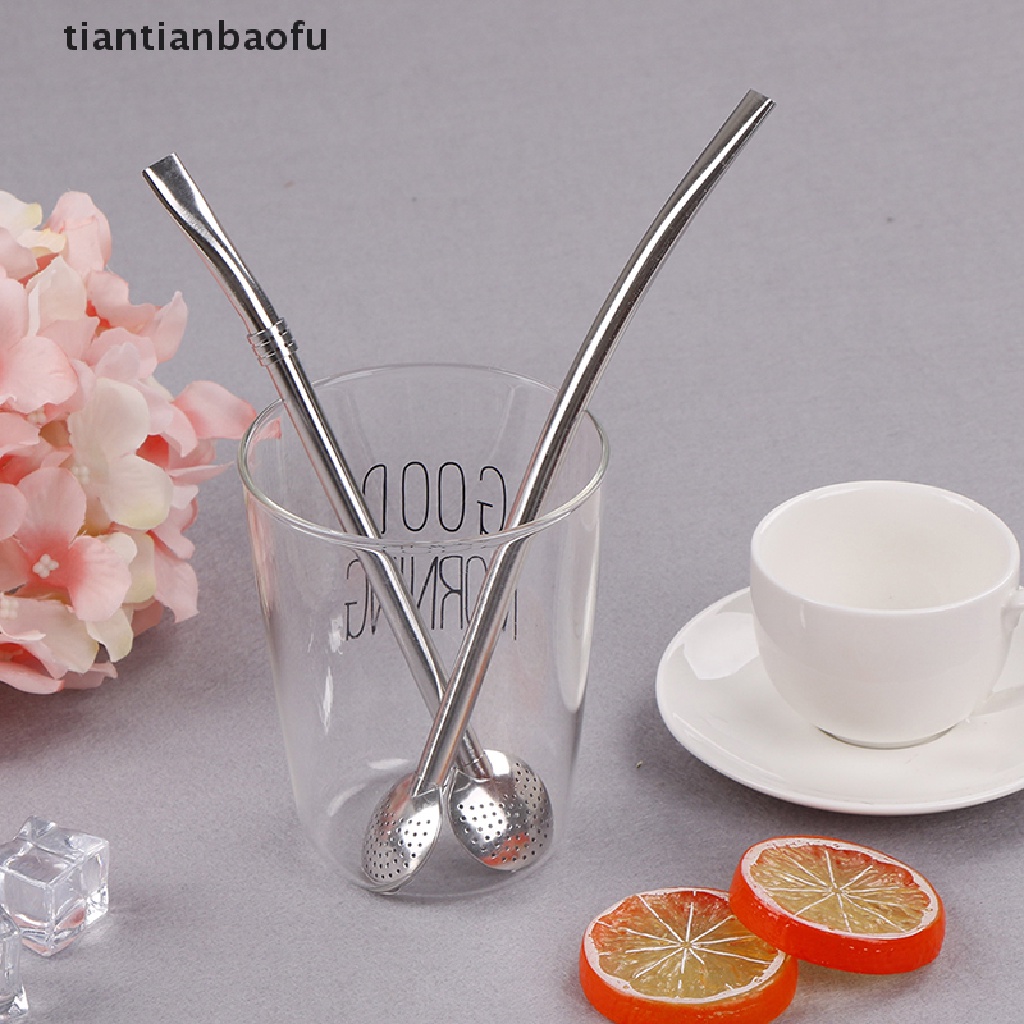 [tiantianbaofu] Yerba Mate Straw Tea Drinking Bombillas Filter Tubes Stainless Steel Straws Boutique