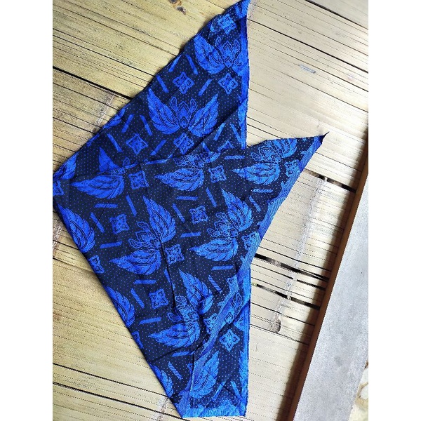 Ikat kepala lomar baduy batik wana biru ukuran 150cm-3