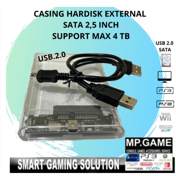Casing HDD Hardisk 2.5 Inch Sata External Case USB 2.0. Hardisk Laptop/PS3/WII-3