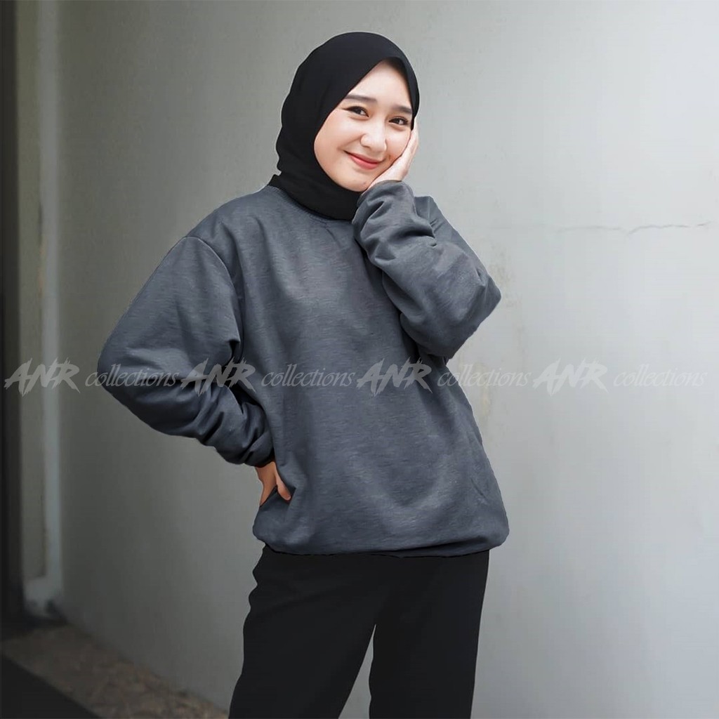 SWEATER BASIC OBLONG POLOS WANITA / Cewek Murah Berkualitas Promo