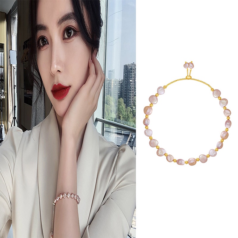 Gelang Mutiara Desain Baroque Untuk Wanita