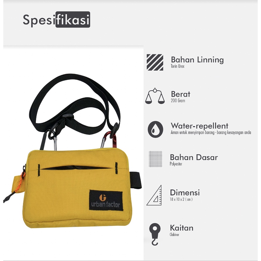 CHEERS YELLOW |ManNeedMe x URBAN| Tas Selempang Pria Tas Handphone Sling Bag ORIGINAL