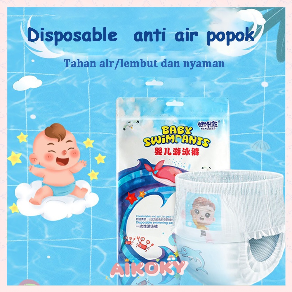 AIKOKY Popok renang bayi/ Baby Swim Pants Tahan Air Sekali Pakai lembut dan nyaman