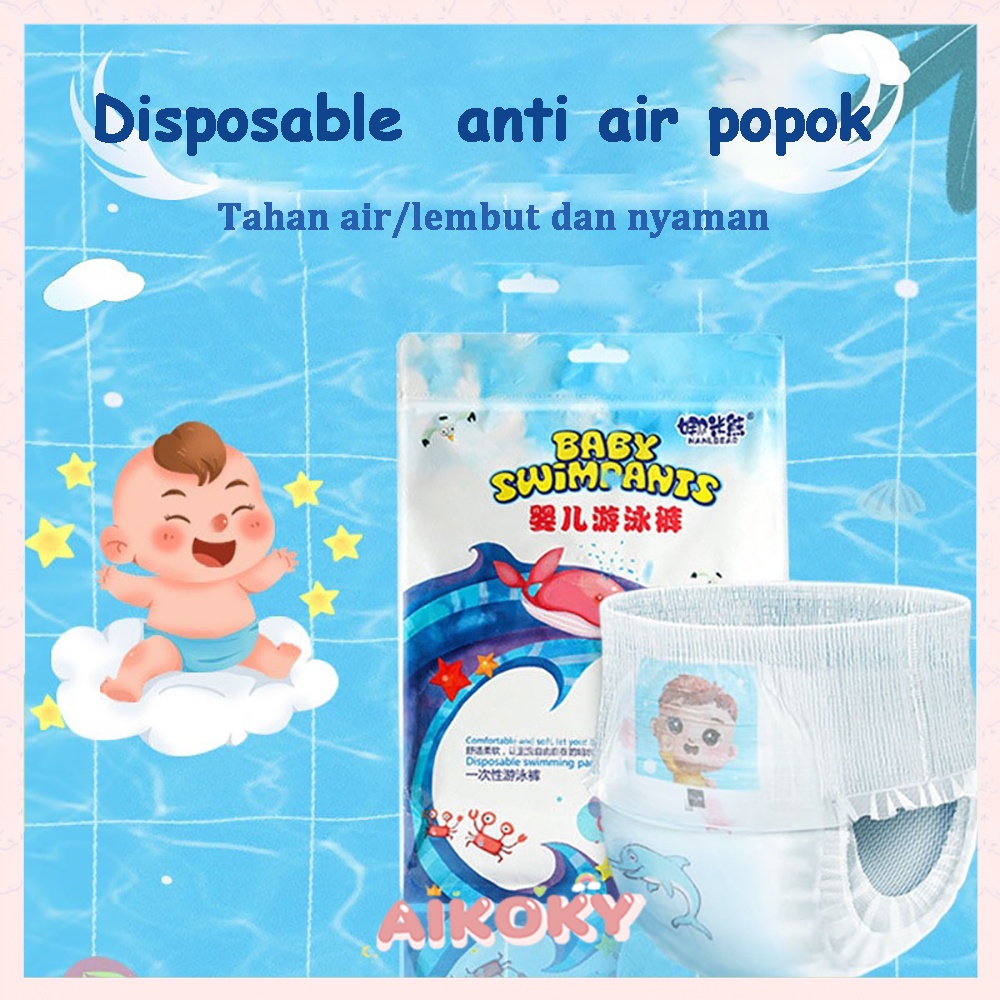 AIKOKY Popok renang bayi/ Baby Swim Pants Tahan Air Sekali Pakai lembut dan nyaman