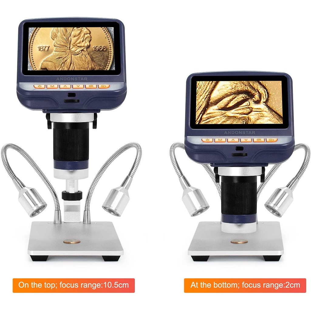 ANDONSTAR AD106S - Digital USB Full HD Microscope 4.3-inch Screen