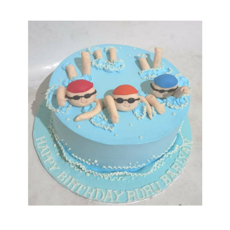 

Cake Swimming/Kue ulang tahun berenang/kue ultah berenang/kue ultah karakter berenang/bday cake