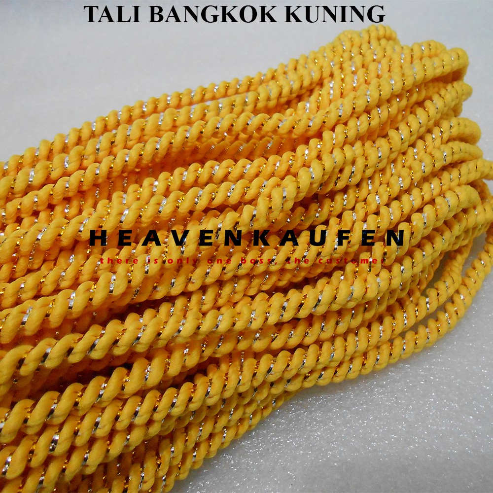 Tali Bangkok Warna Kuning Diameter 6 mm Untuk Tali Craft/Kerajinan Dll