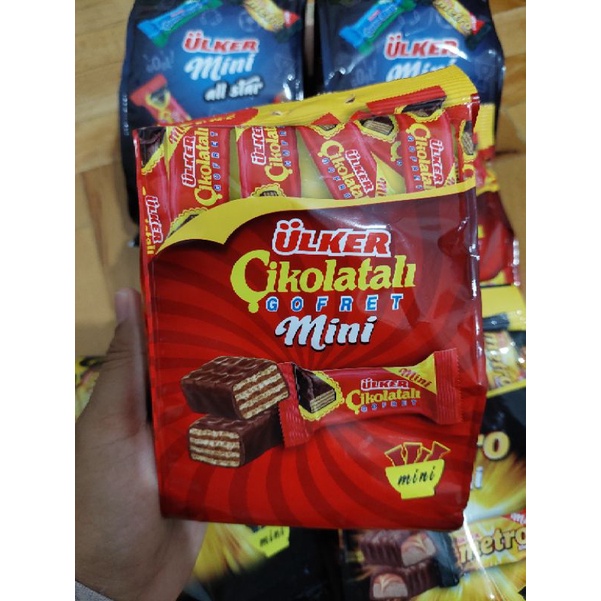 

RB22 COKLAT ULKER MINI TURKI ULKER MINI ALL STAR FROM TURKI HALAL WAFER COKLAT TURKI GOFRET TURKI