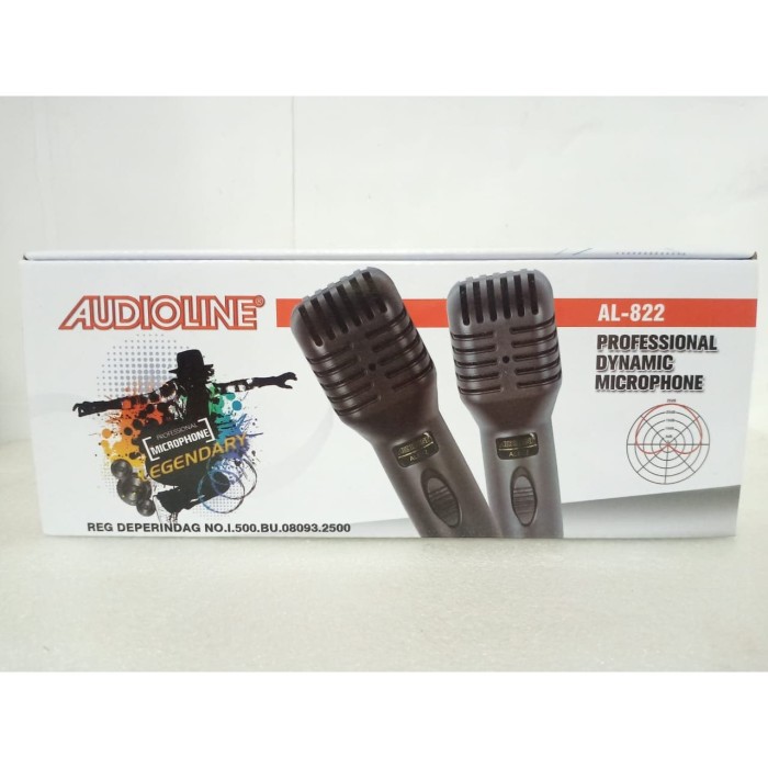 AUDIOLINE AL 822 MIC HANDHEL KABEL MICROPHONE DYNAMIC